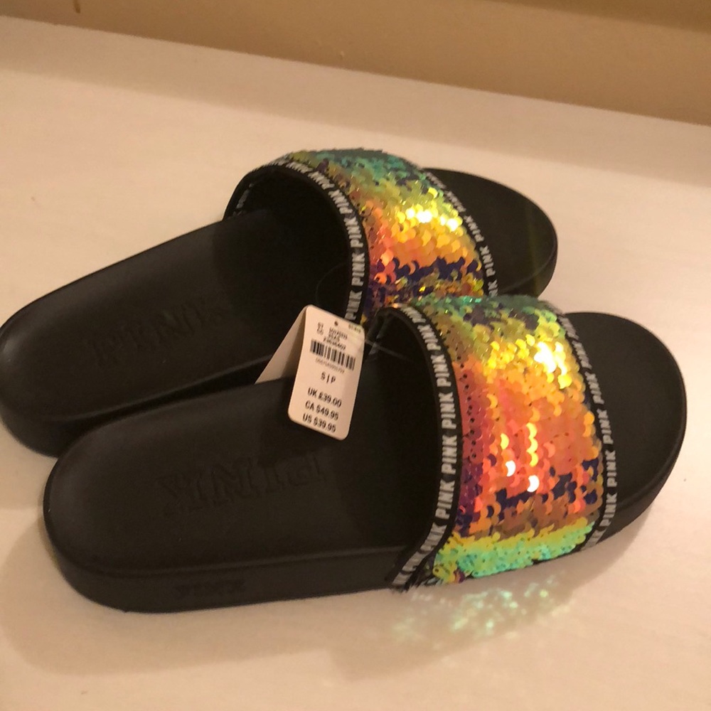 Vs pink bling slides